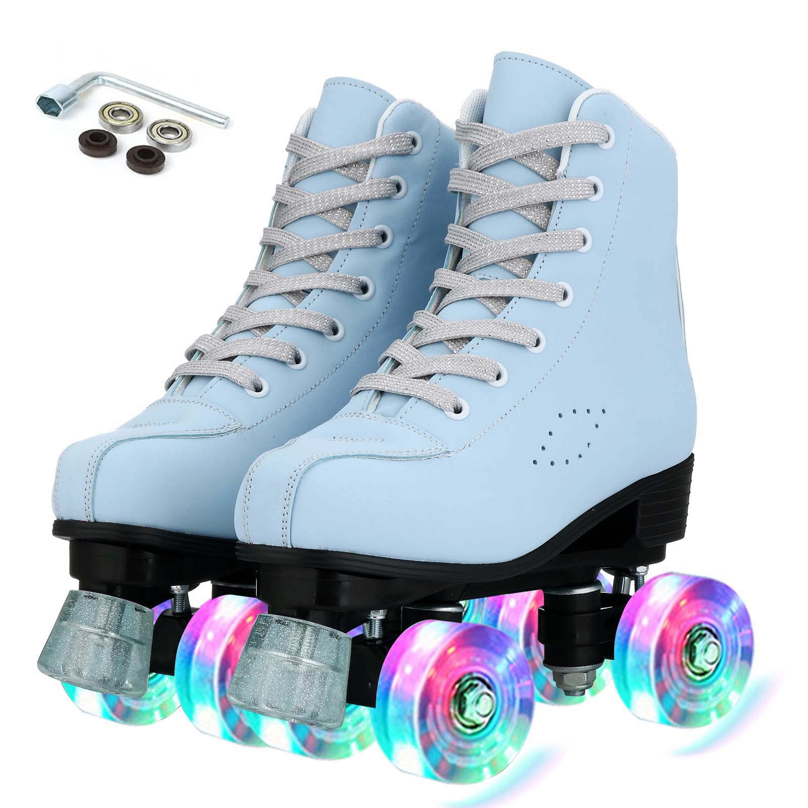 jessie Roller Skates for Women, Frosted Roller Skates Adjustable Holographic Women Roller Skates Speed Skates for Women Roller Skates Adults for Girls Indoor Outdoor