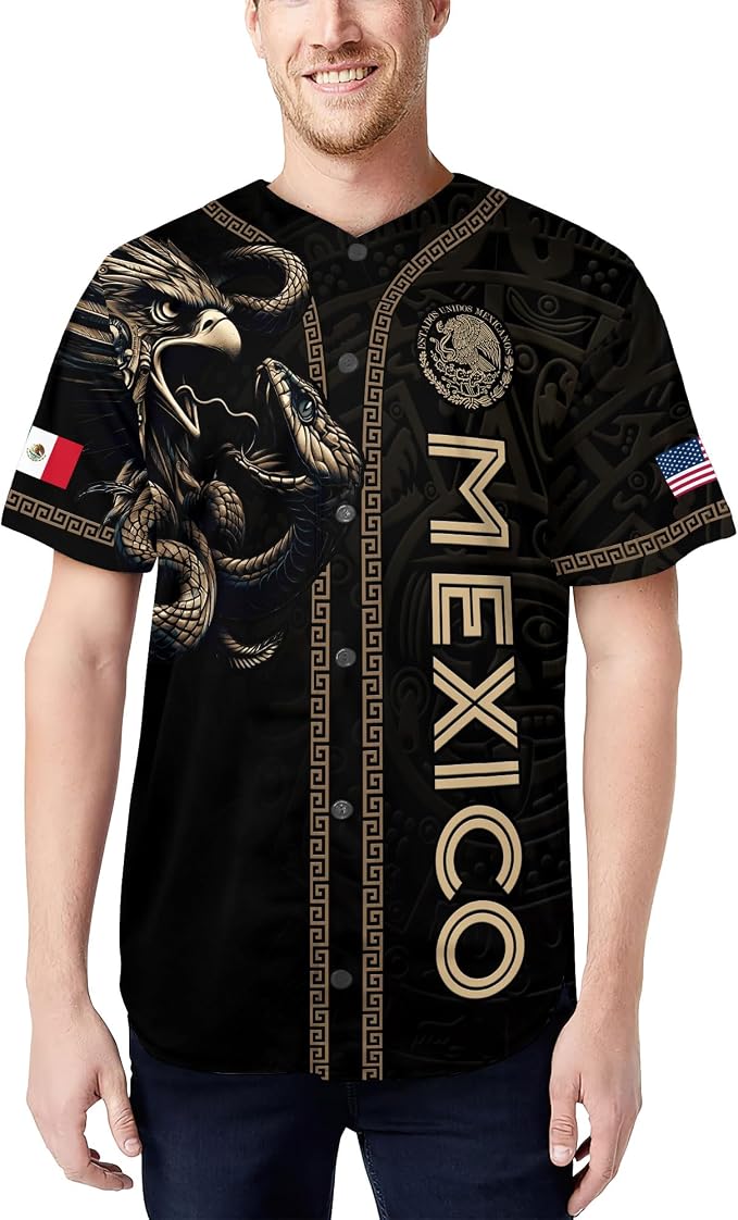 Jersey de béisbol mexicano para hombre miniatura 2