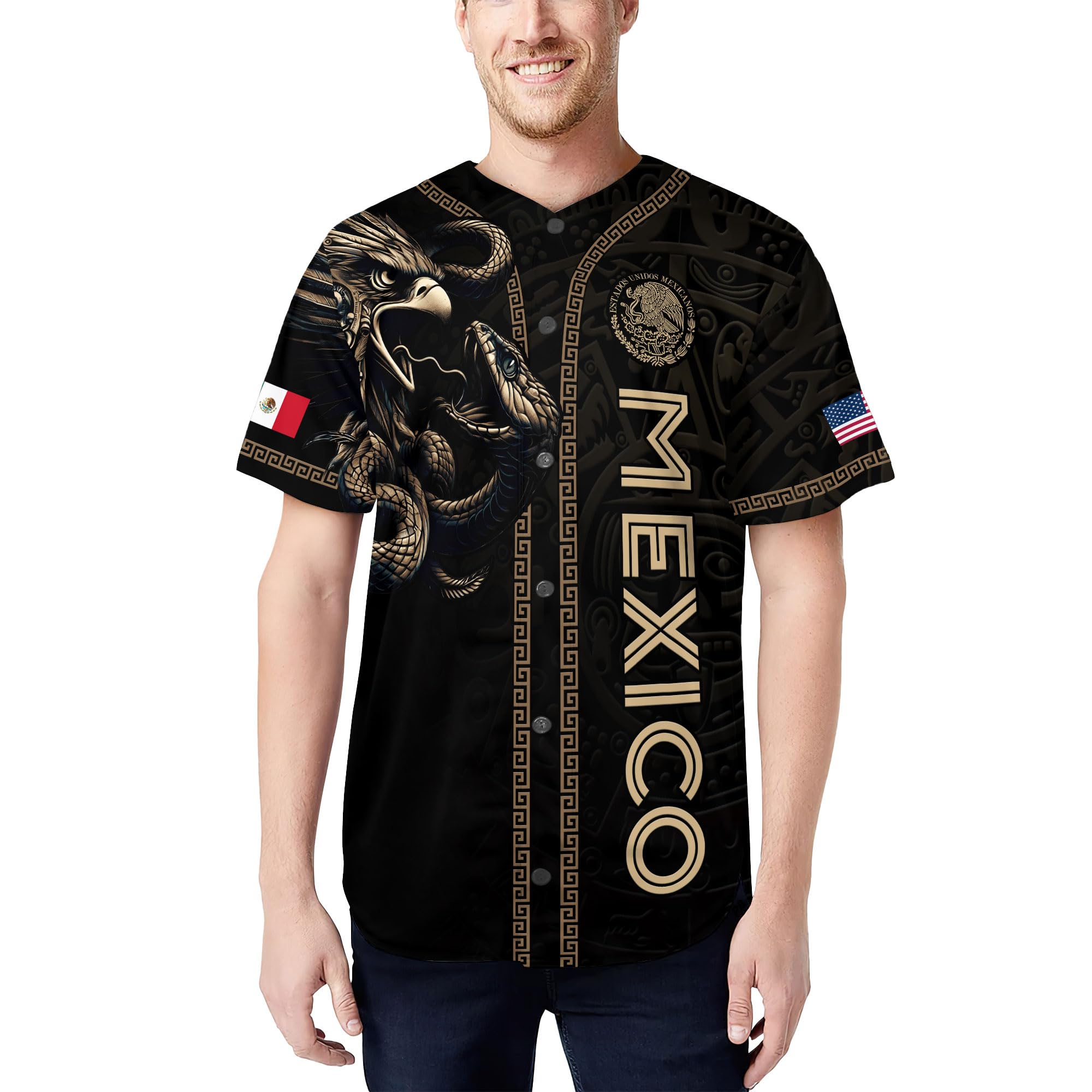 Mexikanisches Baseballtrikot, Mexiko-Trikot für Herren, mexikanische Baseball-Trikots für Herren