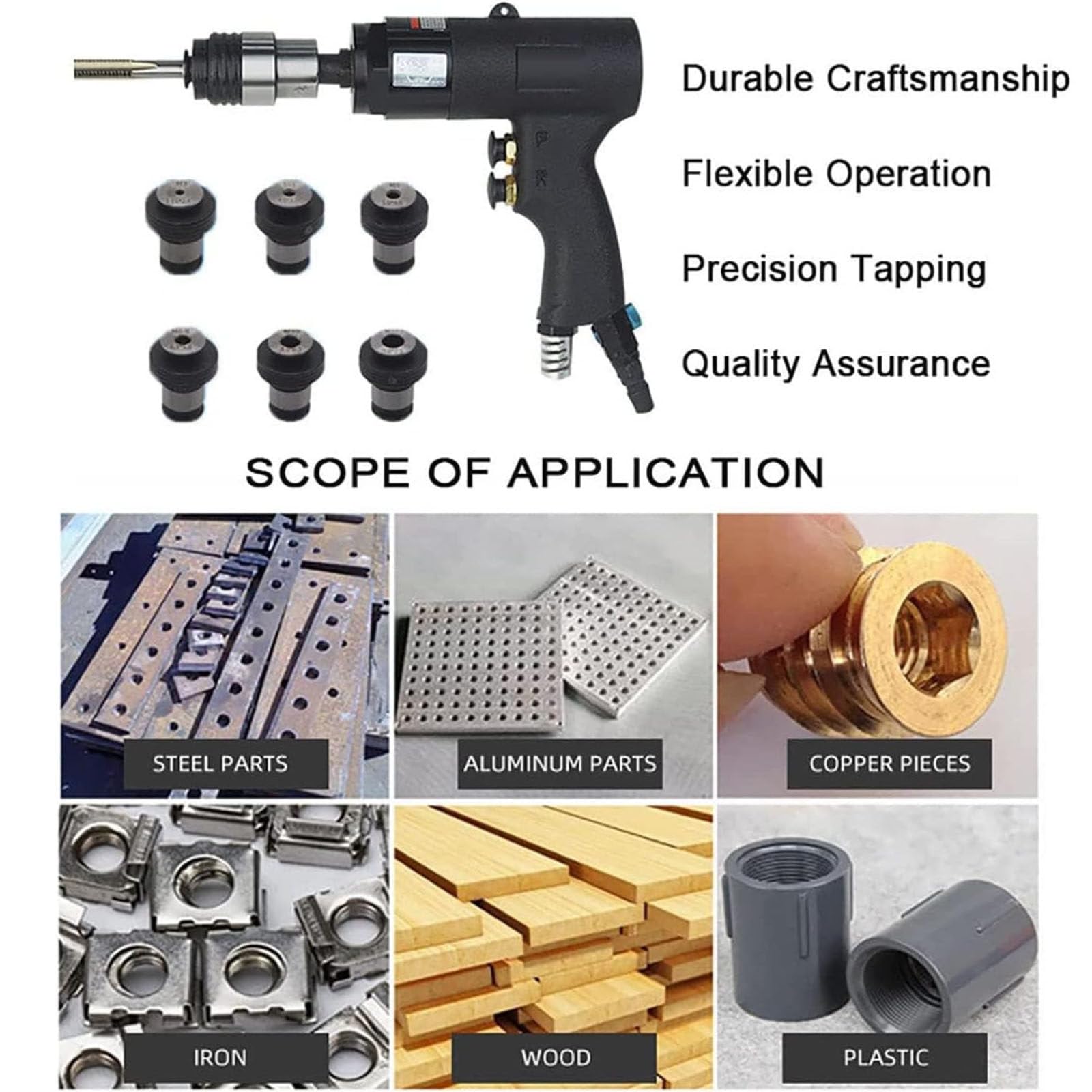 Set di trapani ad aria compressa,trapano ad aria ad alta velocità,maschiatrice pneumatica,pistola di maschiatura pneumatica,maschiatore manuale professionale portatile