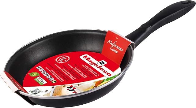 Megafesa 01102530 - patelnia, średnica 24 cm, kolor czarny