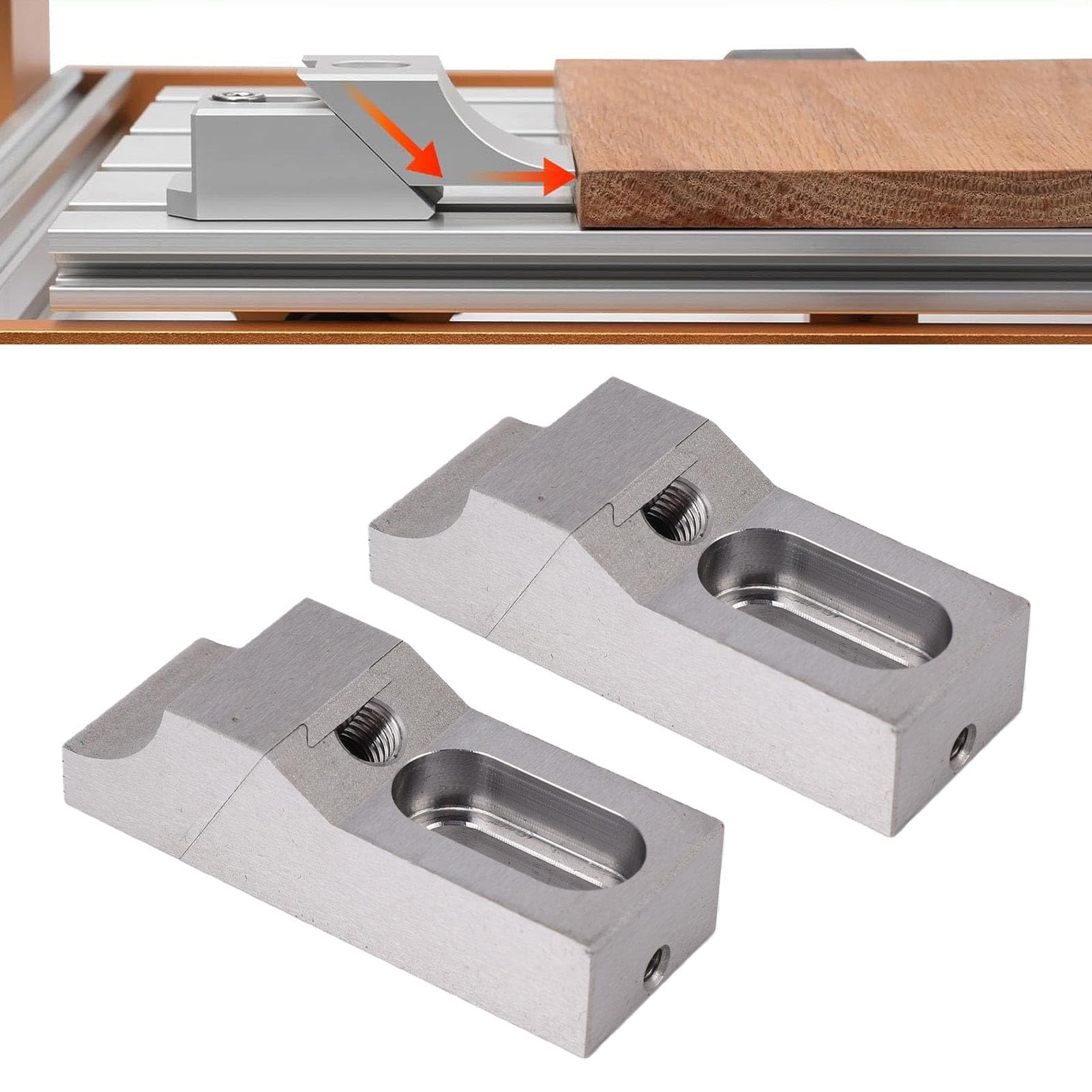 ASHATA Side Clamp Vise, Compact Size, Durable Construction | Kompatybilny z frezarką, Elastyczne wsparcie układu, Materiał o wysokiej wytrzymałości, Gładki rowek w kształcie