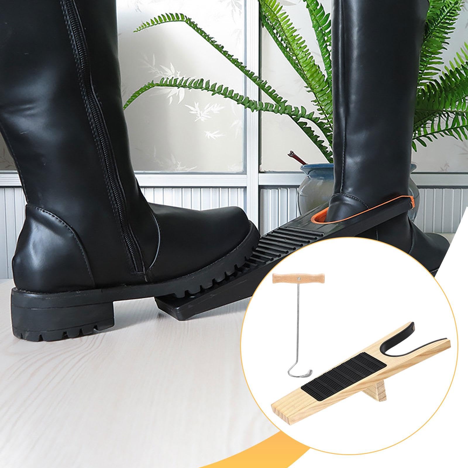 Tira Stivali in Legno Pratico Rimuovi Scarpe Calzascarpe Multifunzione Ampio per Scarpe E Stivali Adatto a Donna Anziani Casa Veicolo
