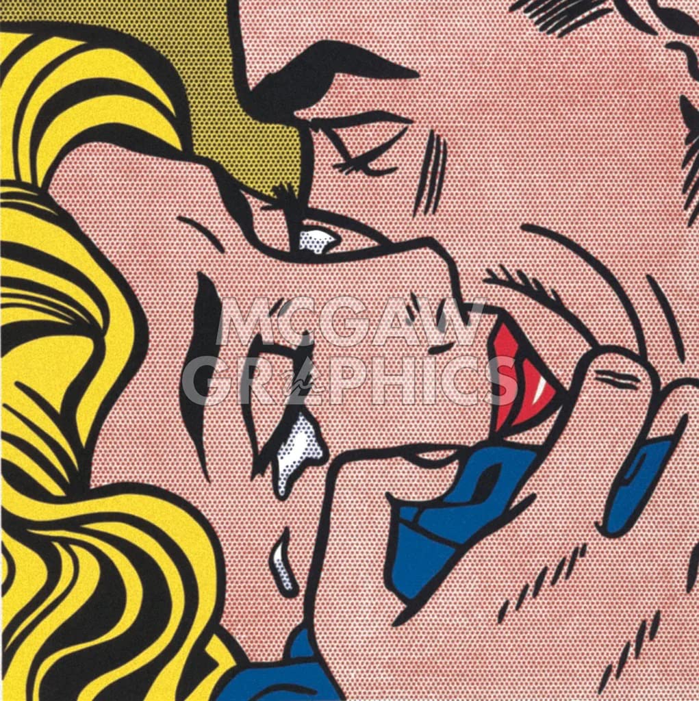 Amazon.com: McGaw Graphics Kiss V, 1964, Roy Lichtenstein, Wall