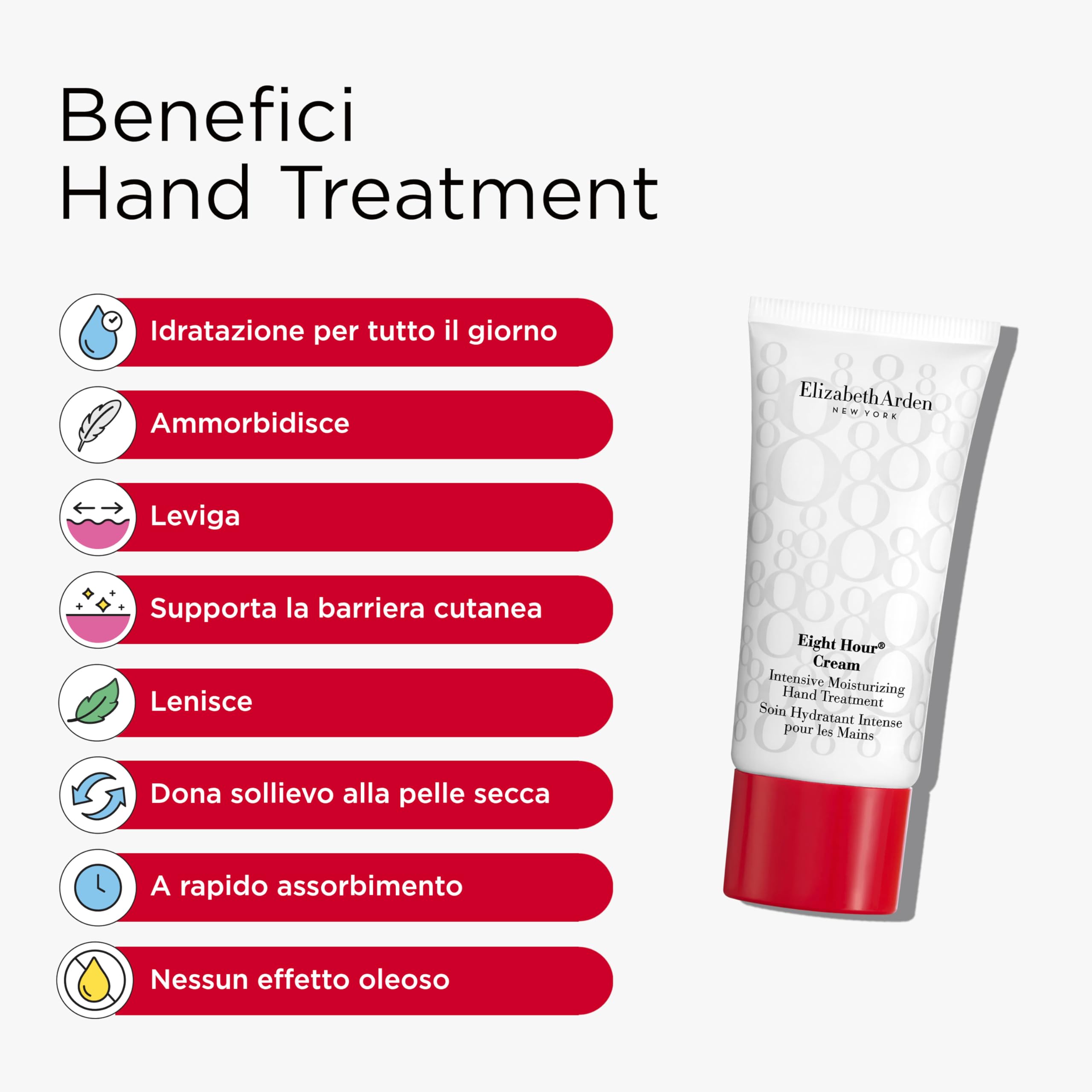 Elizabeth Arden - Eight Hour Nourishing Skin Essentials Set 3 Pezzi, Skin Protectant, Burrocacao SPF 15 e Crema Mani Idratante, Skincare Lenitiva per Mani, Labbra e Corpo con Crema Viso