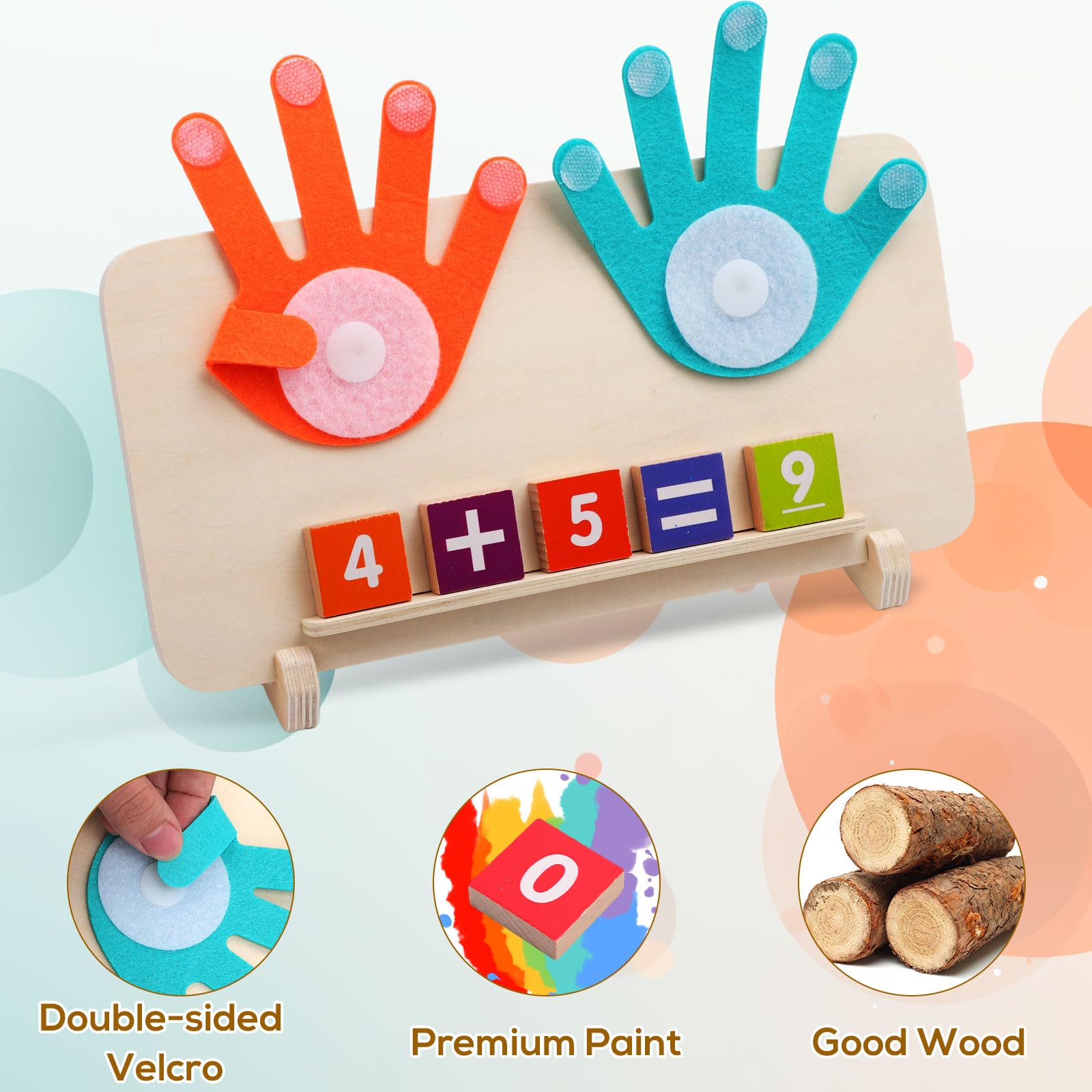 Preschool Learning Toys for 3-5 Year Old Kids, Educational Math Manipulatives Counting Blocks Montessori Toys Finger Counting Math Toy for Homeschool Kindergarten Supplies - Image 4