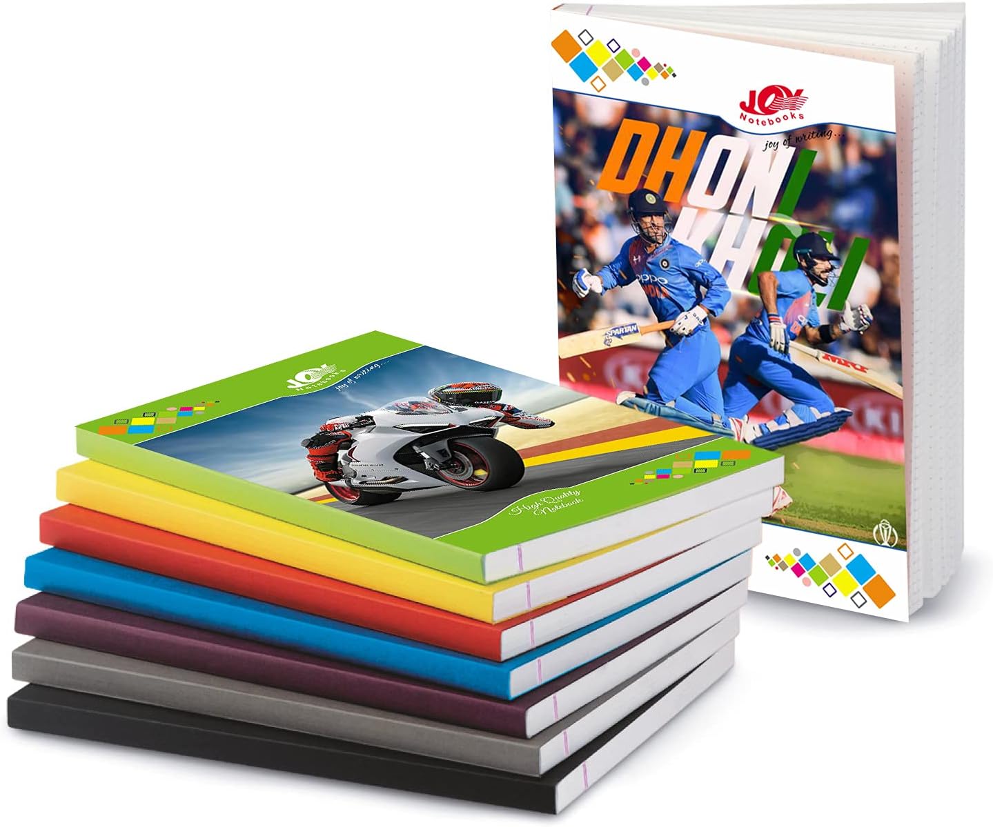 Joy Notebook | RULED | LEDGER | Long Size | 400 pages Soft Cover | Pack of 2