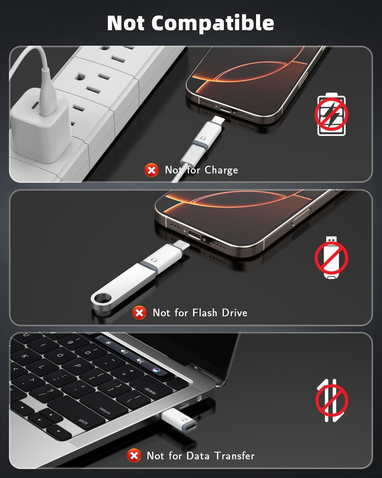 MoKo Lightning Auf USB-C Adapter – 60W Schnellladung, Audio & Daten Für IPhone, IPad