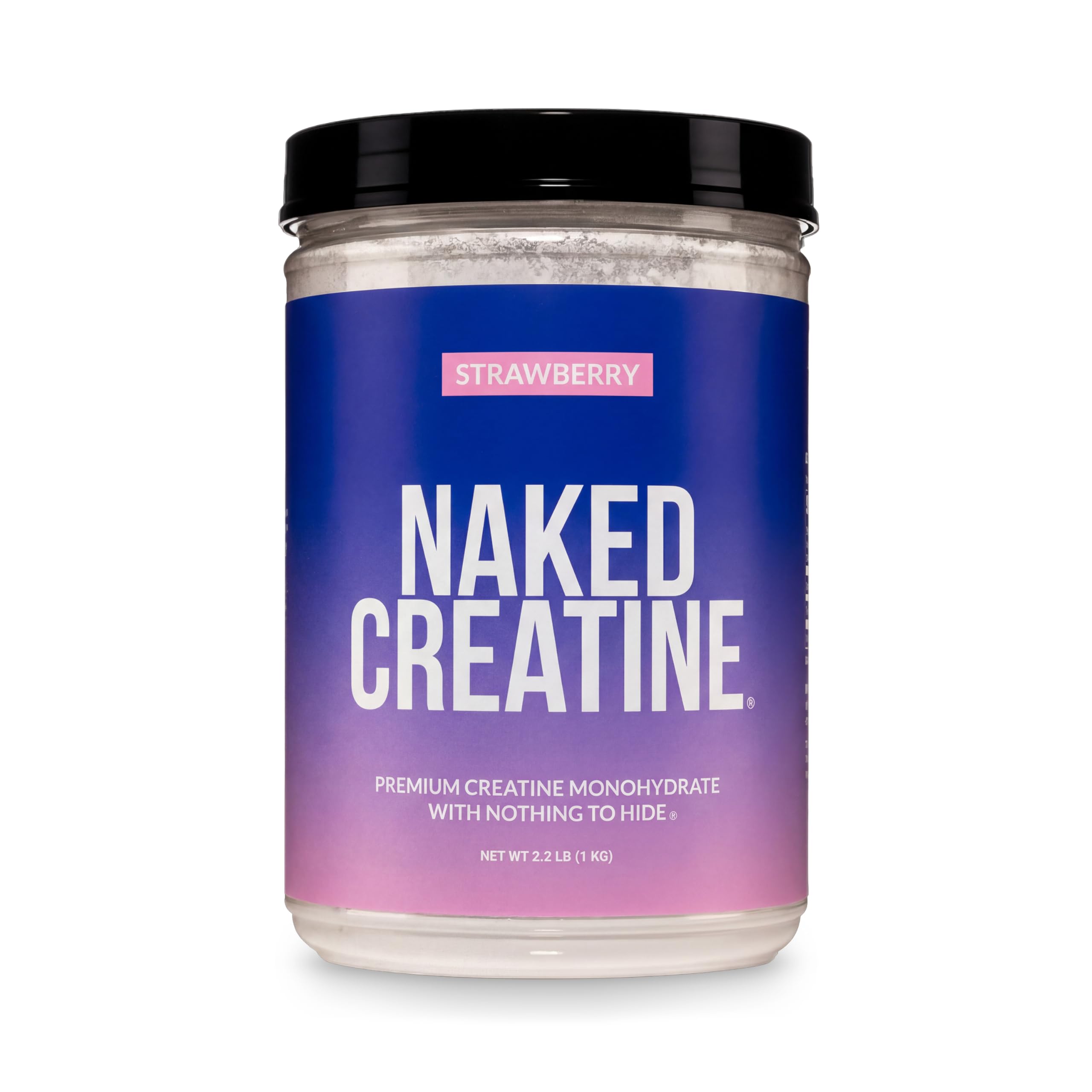 NAKED Creatine - Strawberry Flavored Creatine Monohydrate, 90 Servings, Vegan, Non-GMO, Gluten Free, Soy Free - main product image