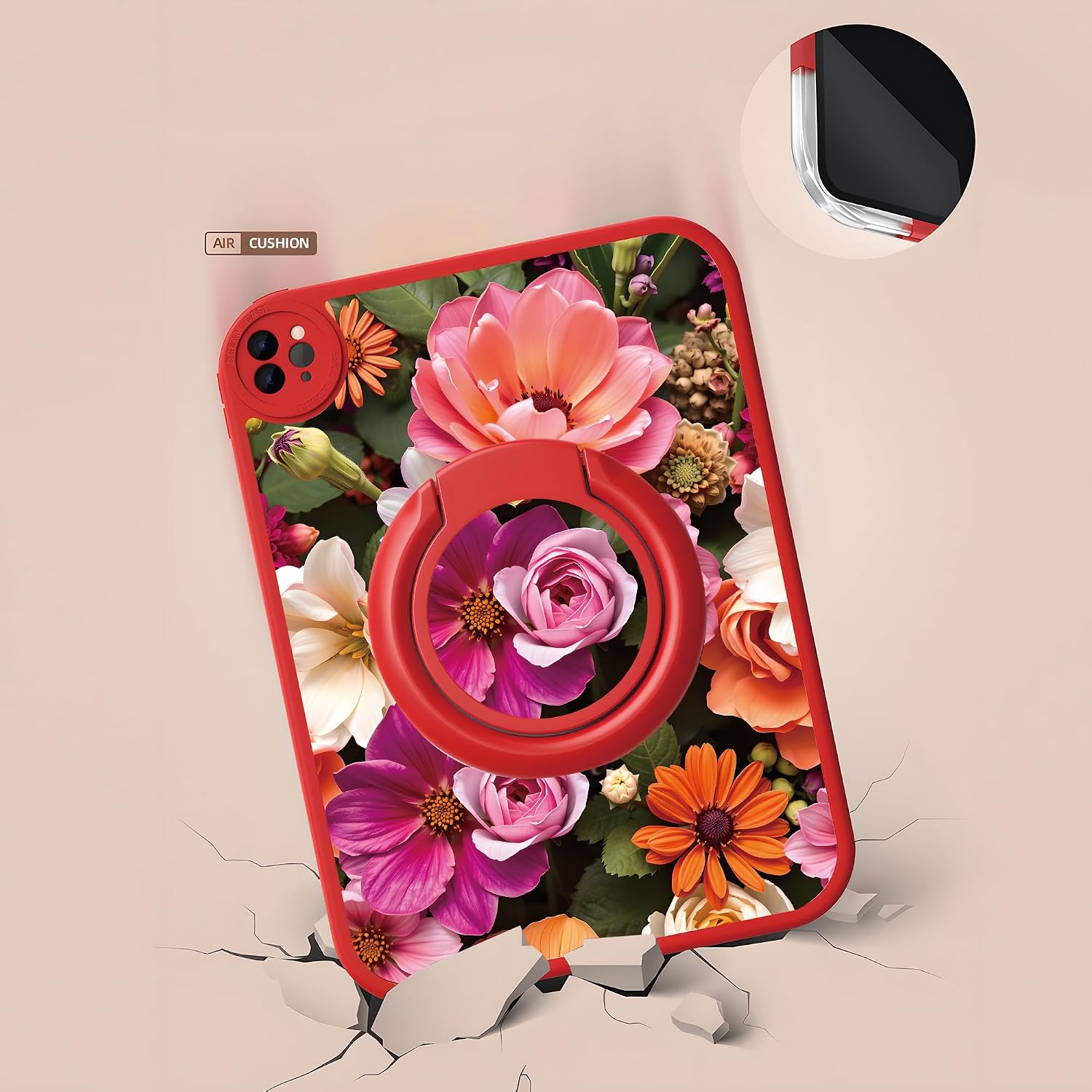 Bcov Case for iPad (A16) 11th Gen 11-inch 2025,Beautiful Colorful Flowers 360 Rotating Stand Drop Protection Shockproof Protective Case Cover for iPad 10th Gen 10.9-inch 2022