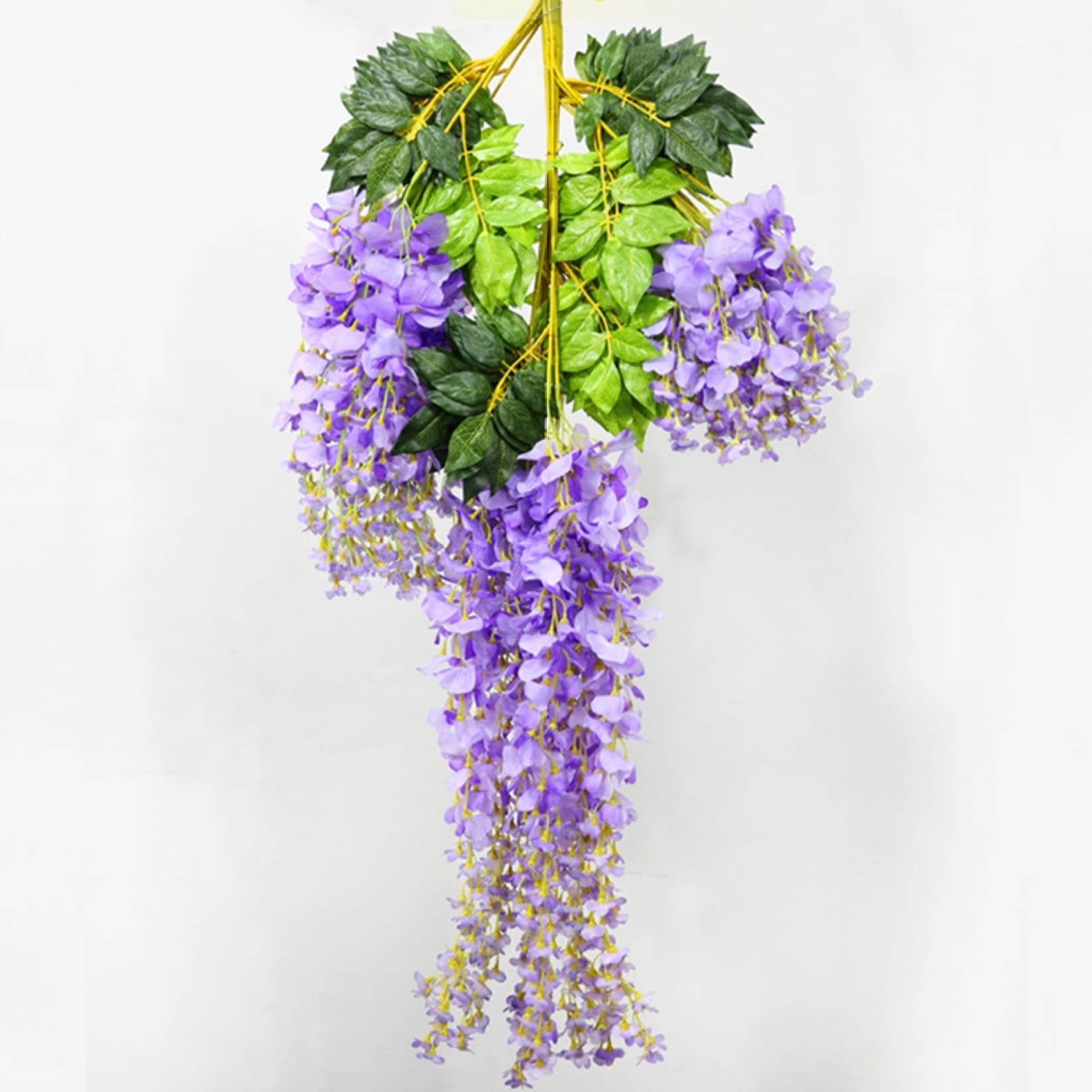 Amazon｜籐の花 フジ 長い 造花 枯れない花 人工観葉植物 ドライ