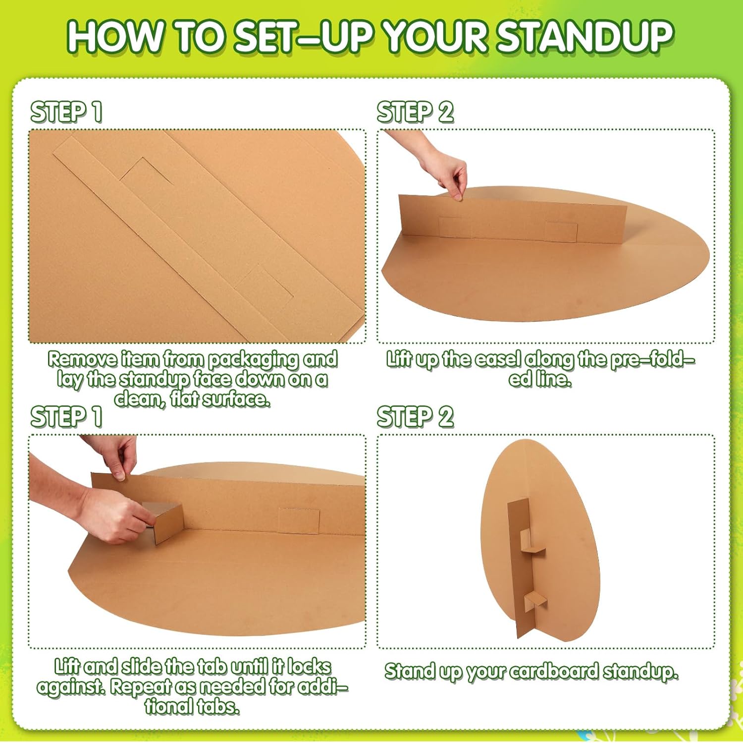 6 Pcs Easter Egg Stand Ups Set 2.3 Feet Tall Egg Cardboard Cutout Multicolored Signs Springtime Party Decorations for Easter Party Yard Home Decor Photo Props Supplies