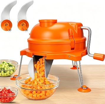 CL003 Dynacube Vegetable Dicer Commercial, 2 PCS Replaceable Blades for Dynamic, 1/4" x 1/4" Dynacube Dicer, Food-Grade 304 Stainless Steel Blades, Tomato Dicer, Potato Cuber, Vegetable Cube Cutter