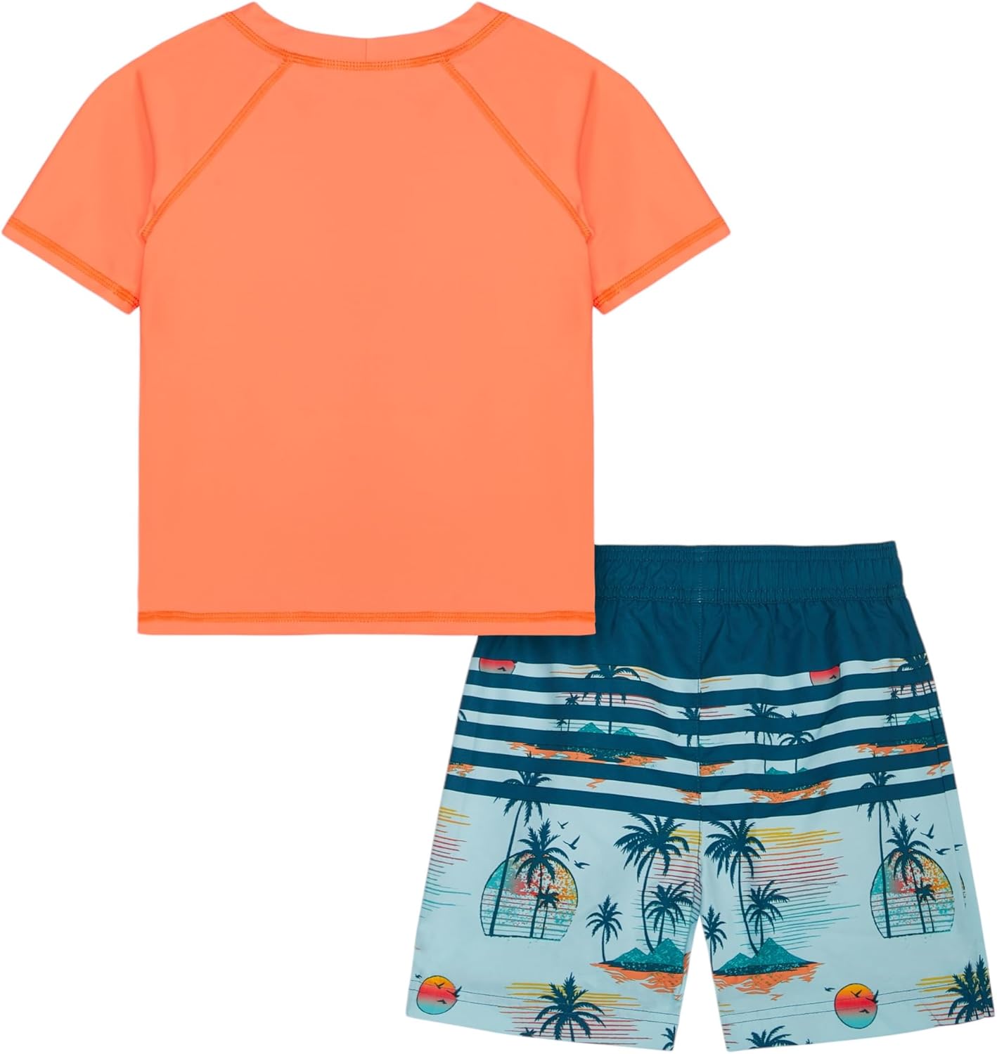 Ocean Pacific Boys' Rashguard and Trunks Swimsuit Set, Tropical, 10-12 - Image 4