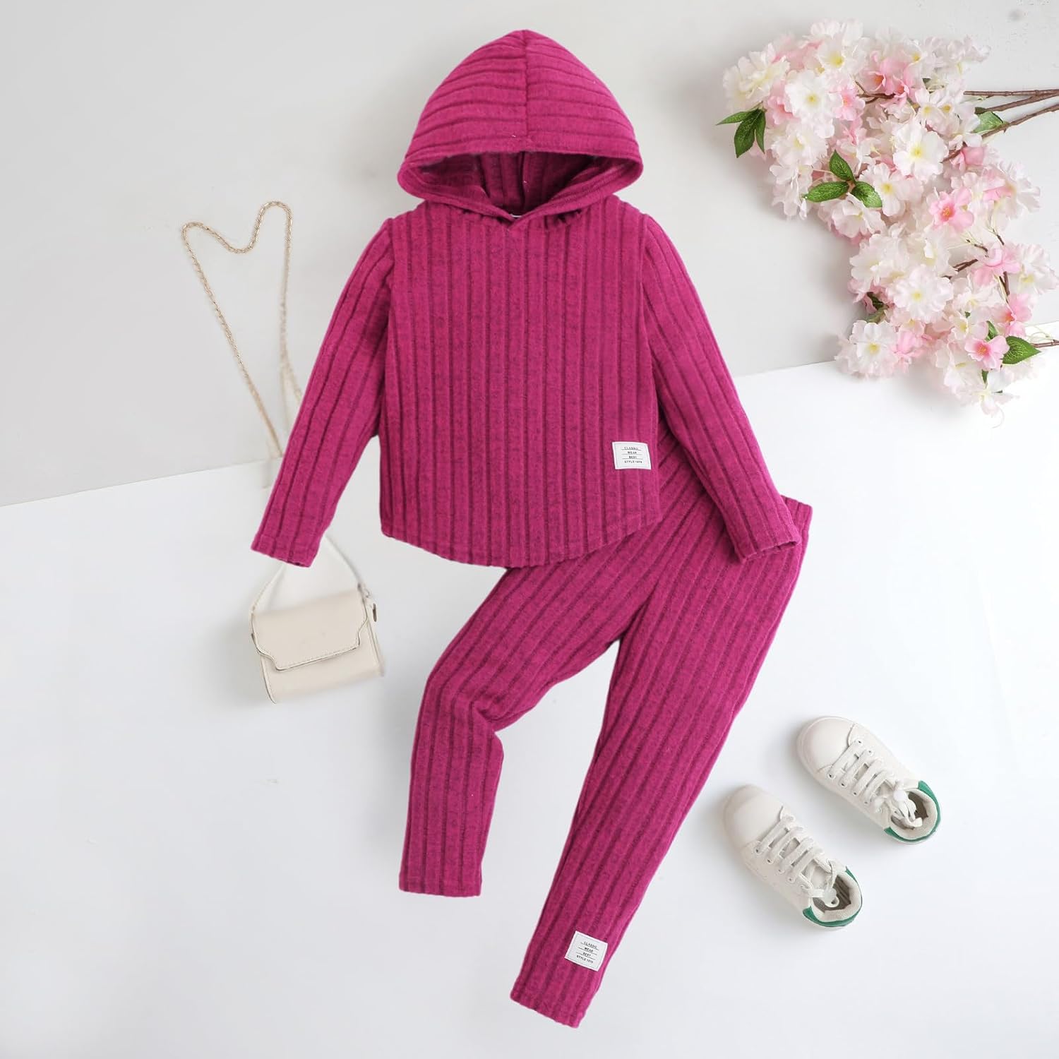 Toddler Girl Fall Clothes Set Warm Sweatshirt Pants Long Sleeve Sweatsuits Winter Hooded Pullover Outfits - Image 5
