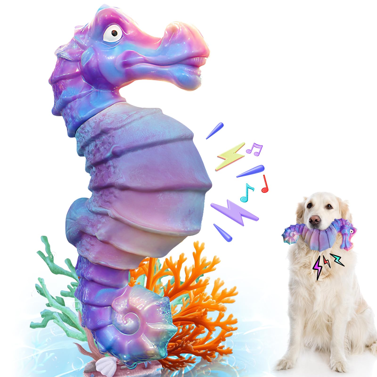 Jeefome Dog Chew Toys for Aggressive Chewers: Squeaky Dog Chew Toys for Large Dogs-Tough Indestructible Toys for Large/Medium/Small Breeds-Interactive