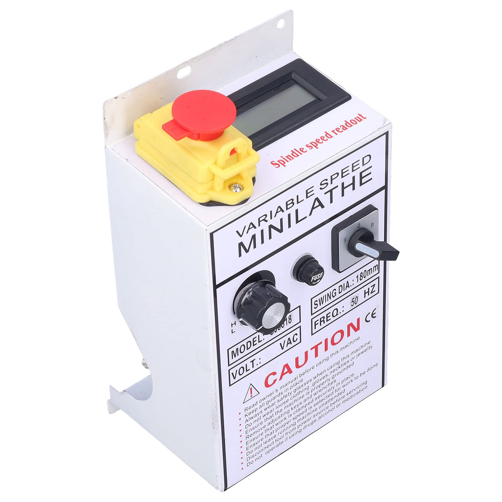 FTVOGUE Scatola di Controllo del Tornio Guscio in Acciaio Regolatore di velocità del Tornio AC 50Hz Assemblaggio Circuito Stampato 240 X 130 X 102 Mm per 0618 0618 3B Mini Riparazione Sostituzione Uso