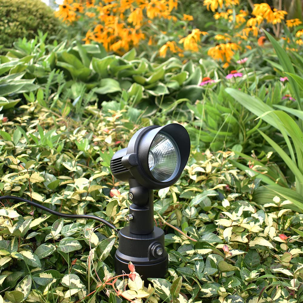 ◆ニチベイ◆ウッドブラインド◆W1220×H920◆O-2506BL7◆ J.LUMI Outdoor Dusk to Dawn LED Spotlight, Plug in 120V 12W, 5000K