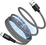 Magnétique USB C à USB C Câble 60W Chargement rapide, 3.3FT Cordon tressé enroulé, câble de chargeur de type C sans angle pour iPhone 15/16, Galaxy S24/S23, Pad, USB2.0 Synchronisation des données