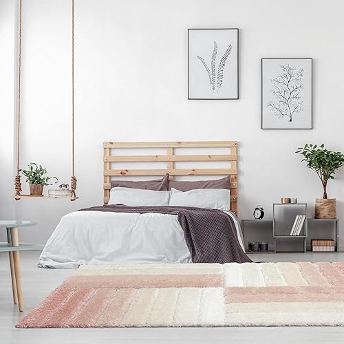 Miniatura 7 de LUXE WEAVERS Lantanas Collection 7072 - Alfombra geométrica moderna de 5 x 7 pulgadas, color rosa