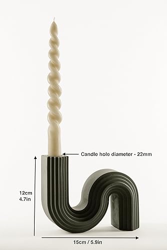 Miniatura 2 de Moderno portavelas negro para decoración del hogar, se adapta a candelabros cónicos y trenzados, elegante centro de mesa para salas de estar y mesas