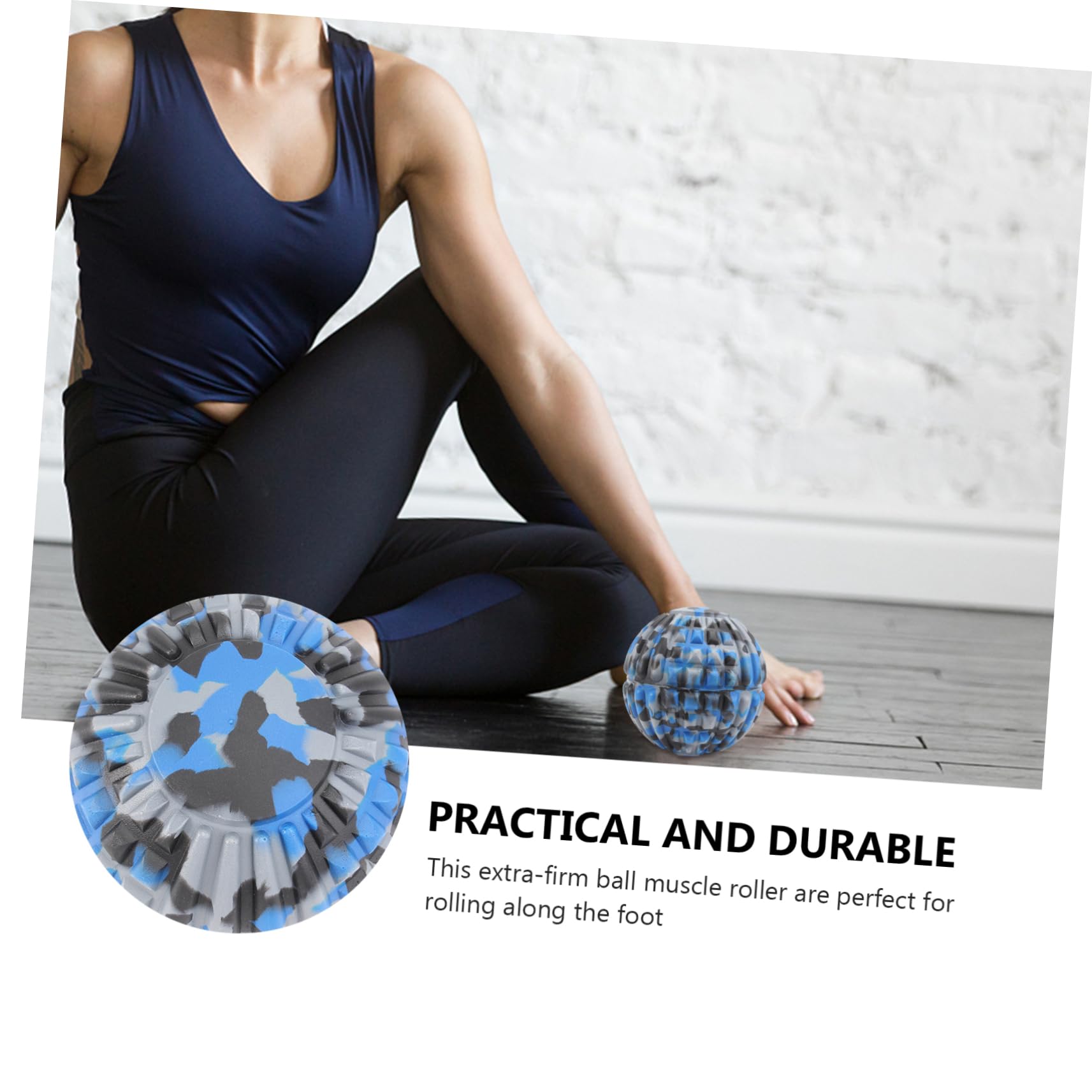 PartyKindom 2pièces Balle De Massage Eva Camouflage Pour Fitness Et Yoga Outil De Relaxation Musculaire Accessoire De Massage Plantar Des Tensions Fatigue