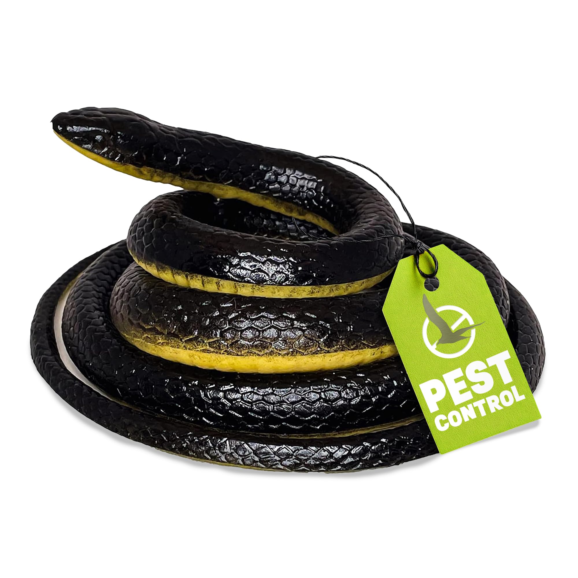 Faux jouet serpent | Jouet à farcir serpent réaliste en caoutchouc avec clip en métal et cordon transparent | clip en métal et cordon transparent