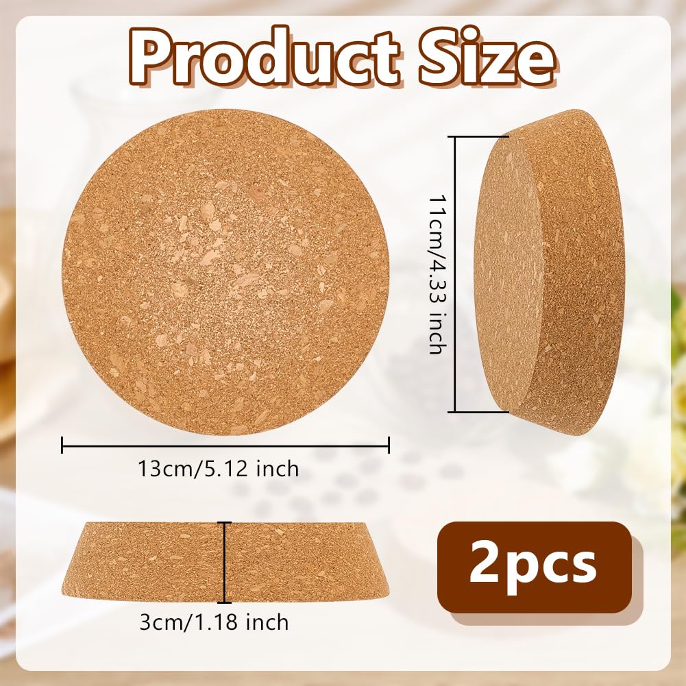 OLYCRAFT 2pz Tappi di Sughero Grandi Da 11~13cm Tappo di Sughero per Bottiglie Tappi Conici In Legno Tappo di Sugheri Coperchi in Legno per Cucina Bomboniere per Conserve