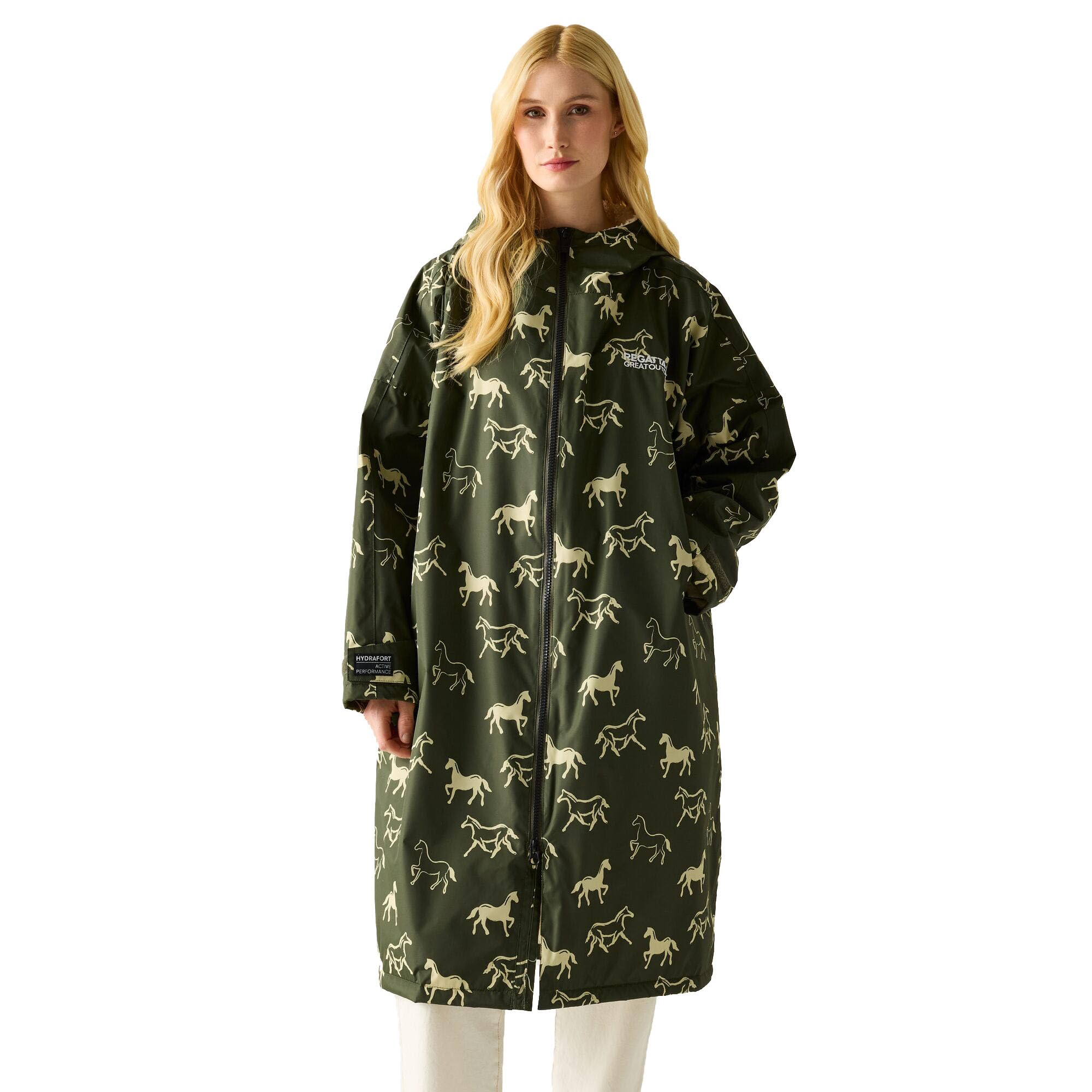 Regatta Women's Dark Khaki Horses Adult Waterproof Changing Robe