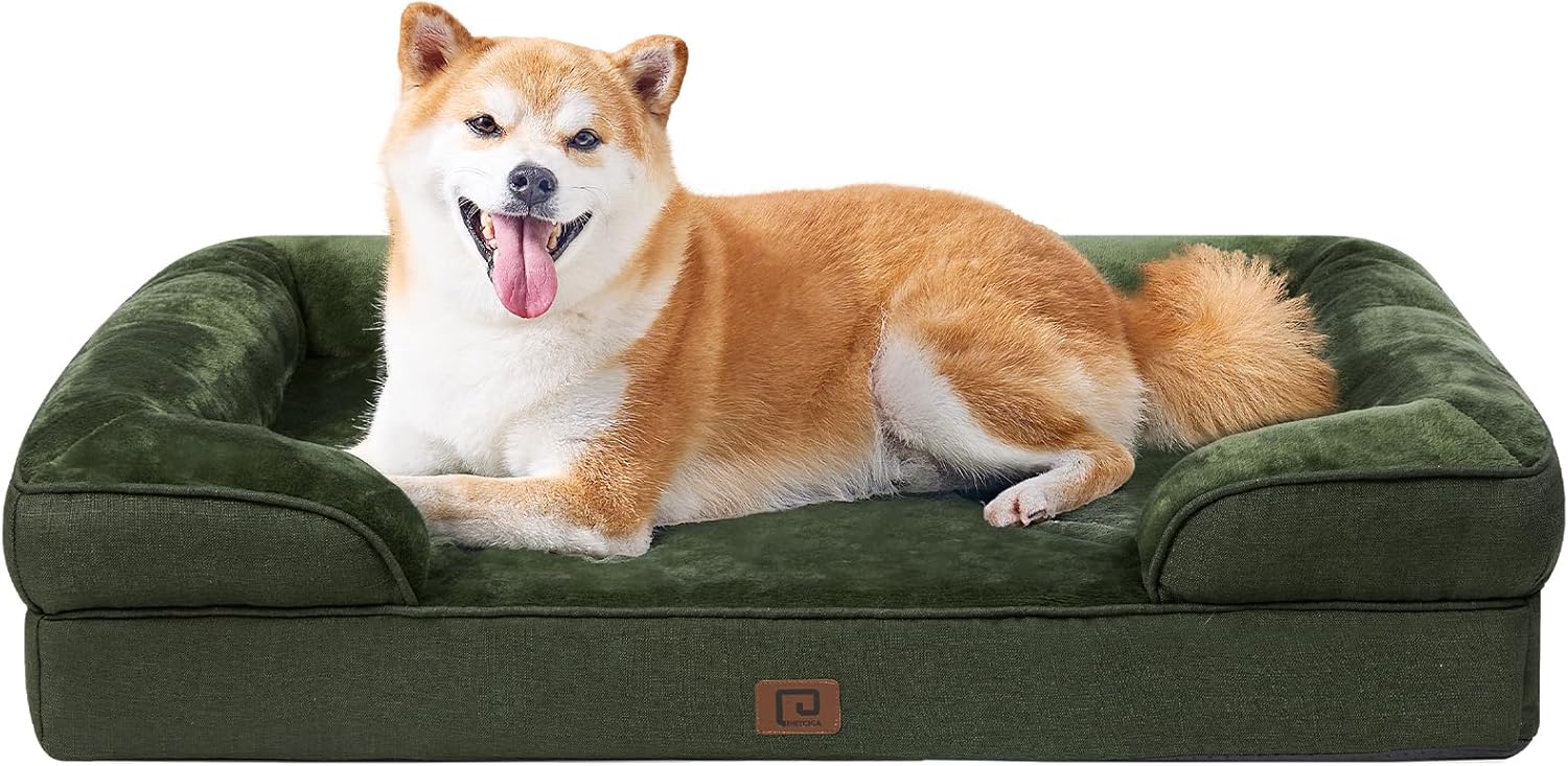 EHEYCIGA Orthopedic Dog Beds for Large Dogs, Waterproof