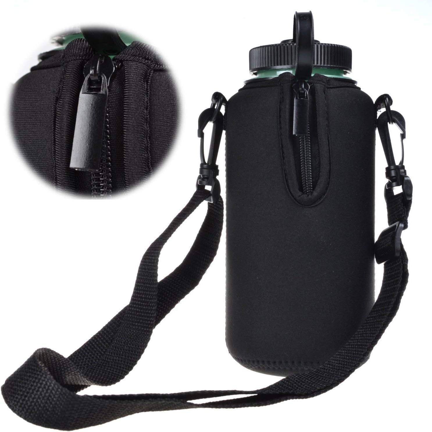 Orchidtent Protable Neoprene Insulated Water Drink Bottle Cooler Carrier Cover Sleeve Tote Bag Pouch Holder Strap for Kid Children Women Men Biker Travel Cycling Climbing Sports
