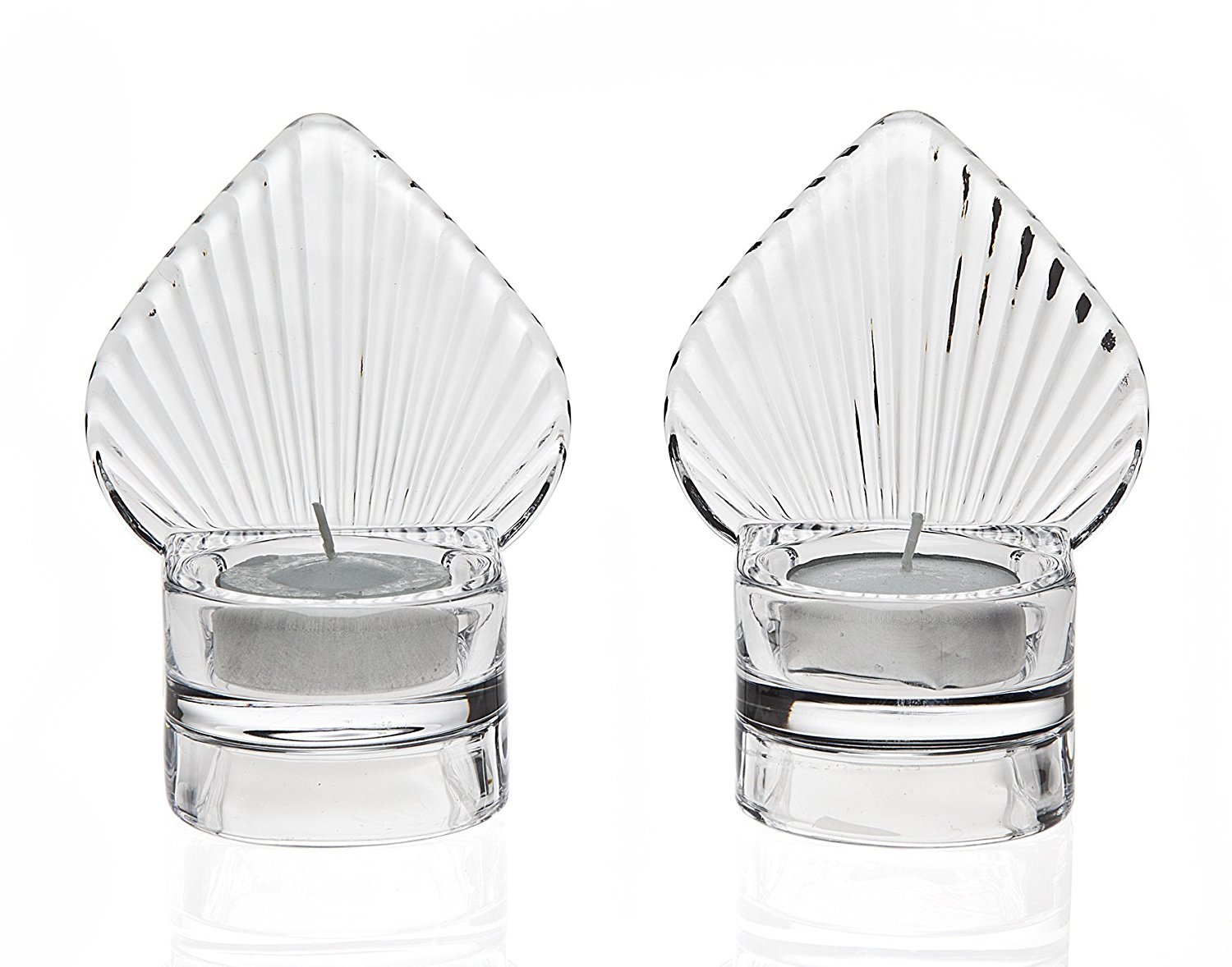 STUDIO SILVERSMITHSShell Crystal Votive Candle Holders - Set of 2