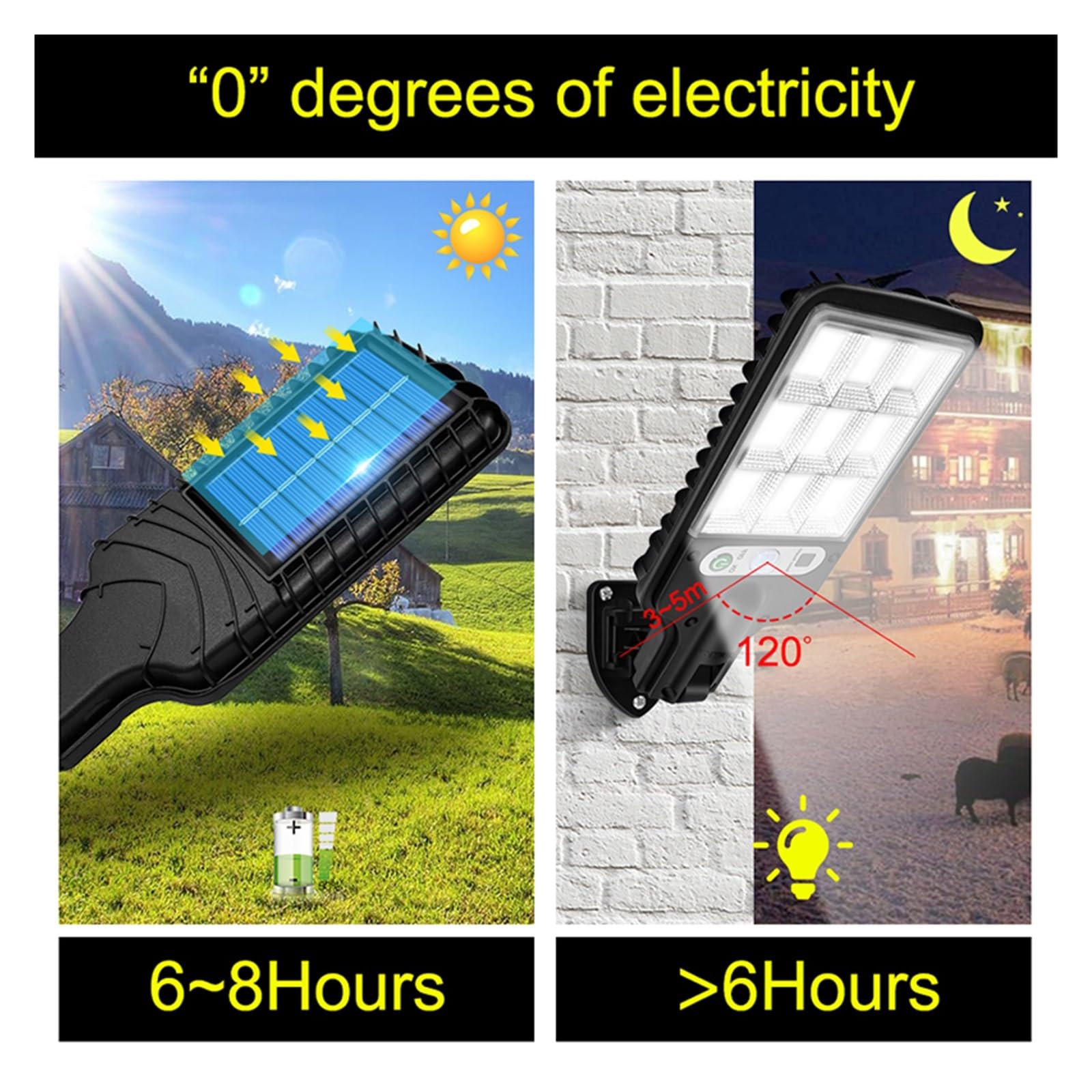 Zewnętrzna lampa solarna, Solar Street Lights Zewnętrzna lampa słoneczna z 3 trybami światła Wodoodporny czujnik ruchu Oświetlenie bezpieczeństwa do ogrodu Patio Path Yard(4PCS 616-4)