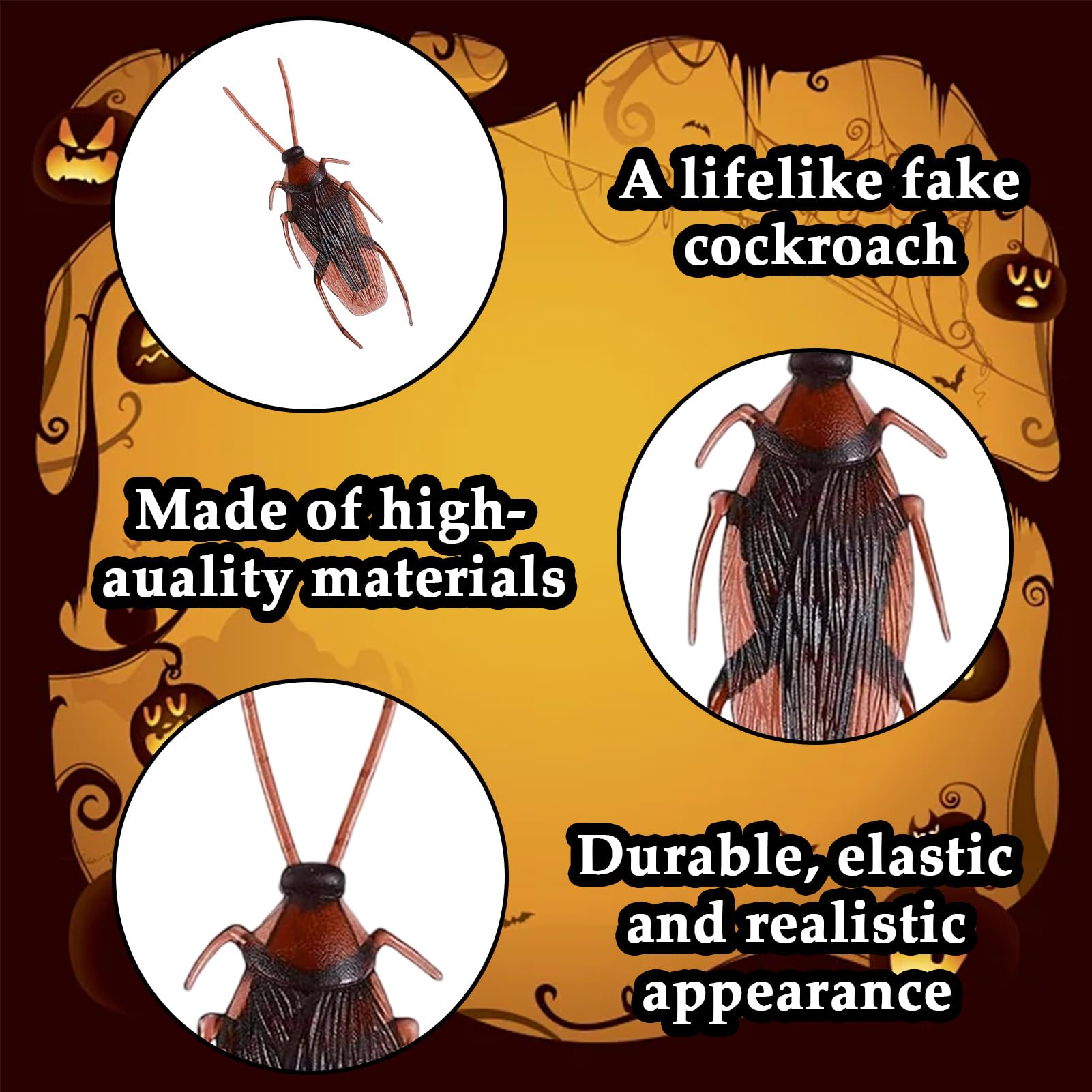 Ragno elettrico giocattolo di scarafaggi finti realistici scarafaggi finti giocattoli spaventosi Creepy Mock Big Prank Toys scherzo trucco regalo per gatti cani  15