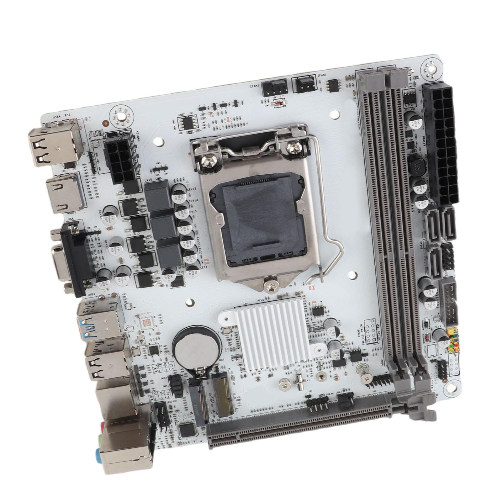 Yunseity Scheda Madre per Computer ITX per LGA1155, Supporta Processori Core I3 I5 I7 e E3 con Slot di Memoria DDR3, Slot M.2, Uscite HD e VGA, Porte USB 3.0