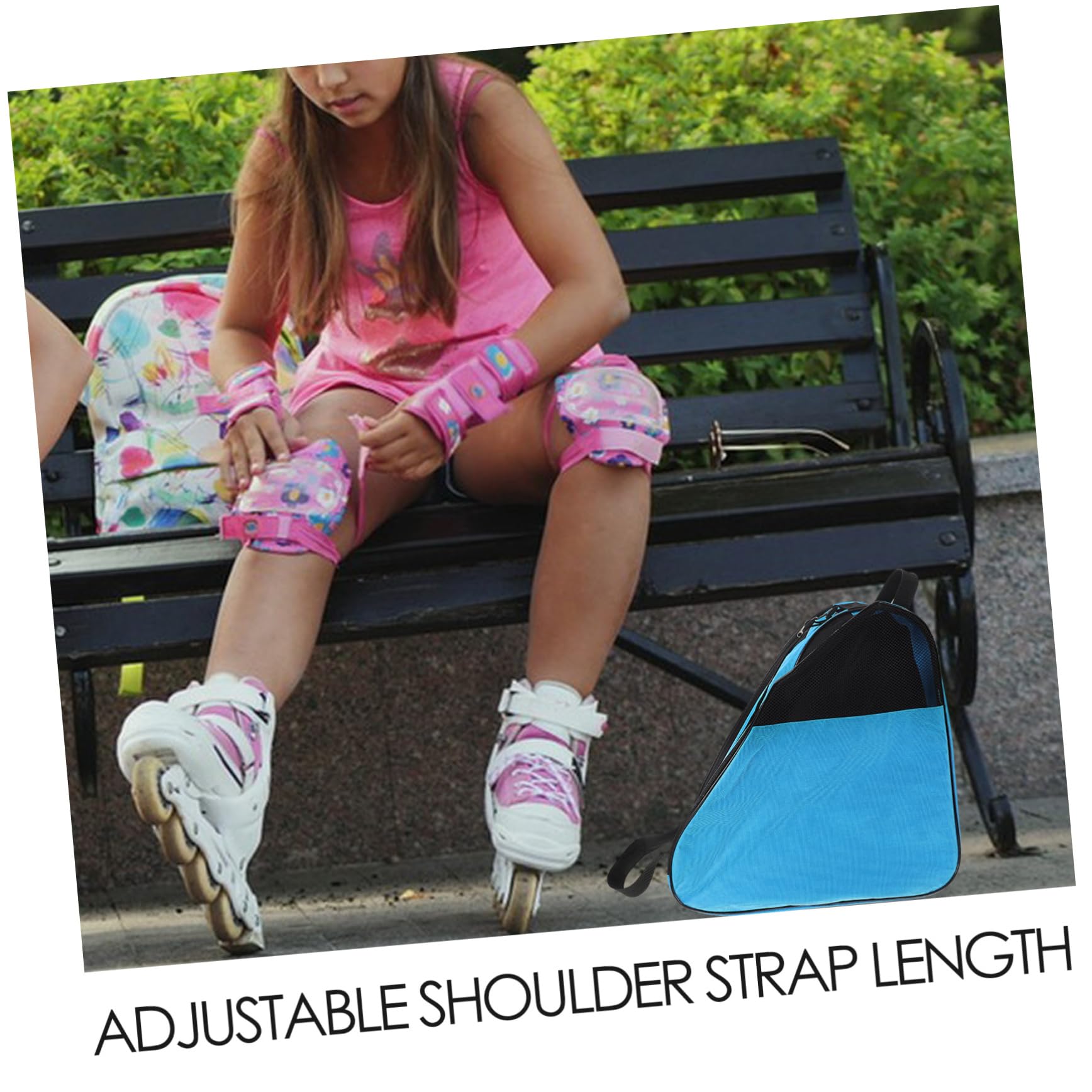 UPKOCH Borsa Per Pattini a Rotelle Accessori Per Rulli Custodia Per Scarpe Da Pattinaggio Borsa Da Skate Borsa Per Il Trasporto Del Blue Panno Oxford