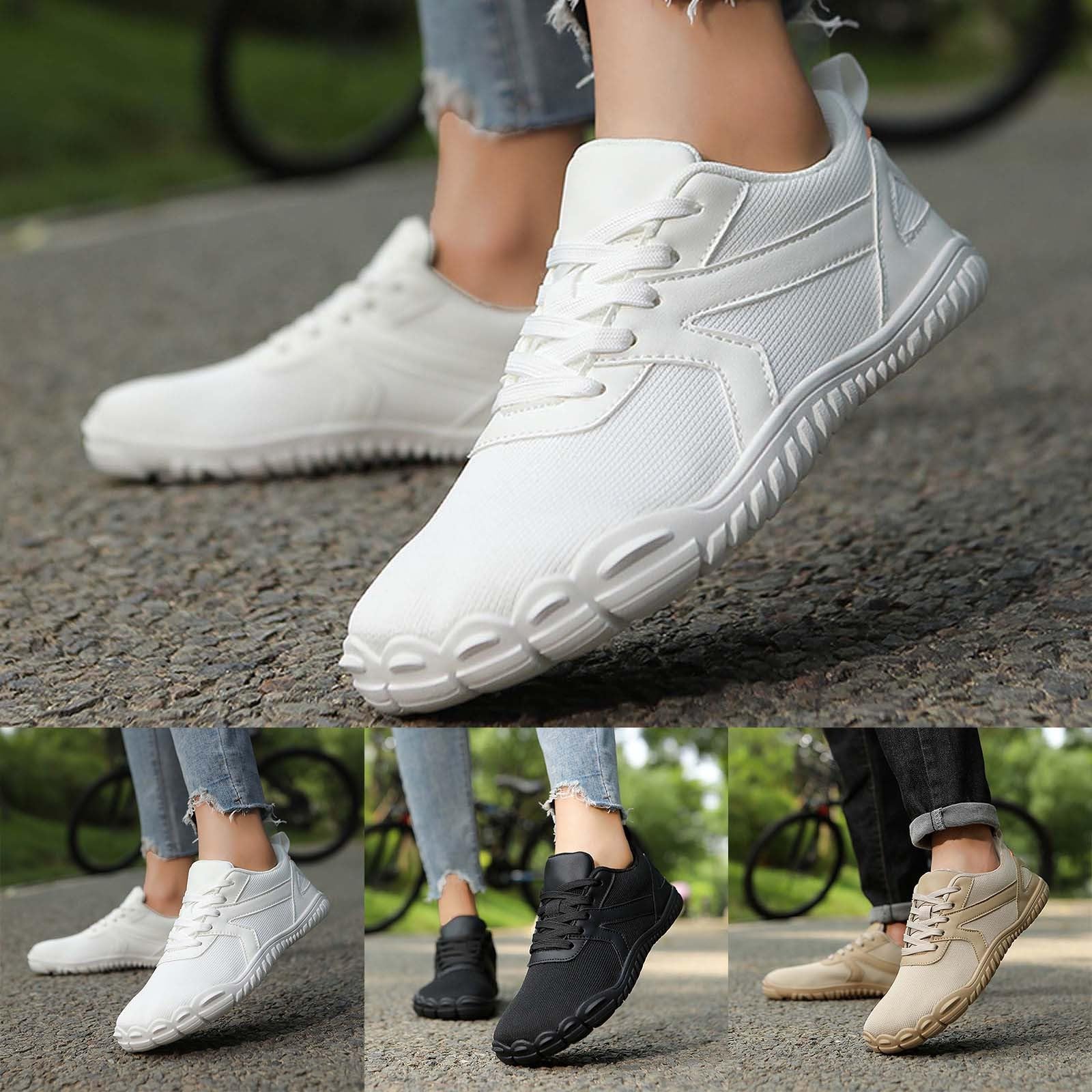 Zapatillas de deporte para mujer, antideslizantes, anchas, elegantes, de malla, transpirables, ligeras, cómodas, para el tiempo libre, para caminar