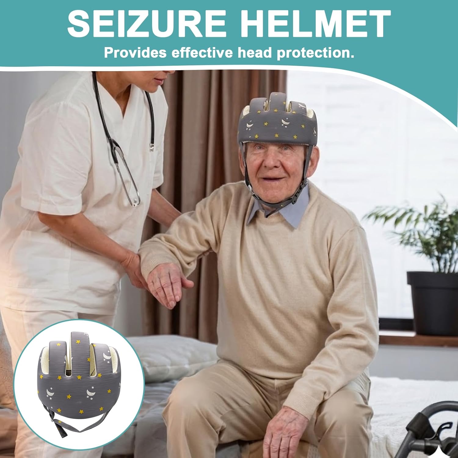 Soft Helmet, Soft Bump Helmet, Adjustable and Breathable Anti Fall Head Safety Helmet, Protective Helmets for Elderly