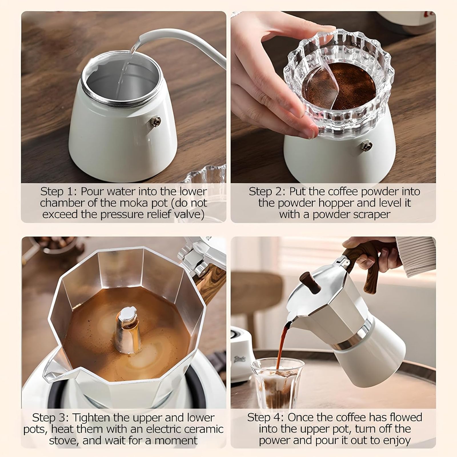 Kawiarka Moka, 300 Ml, Ekspres Do Espresso Na Kuchenkę black