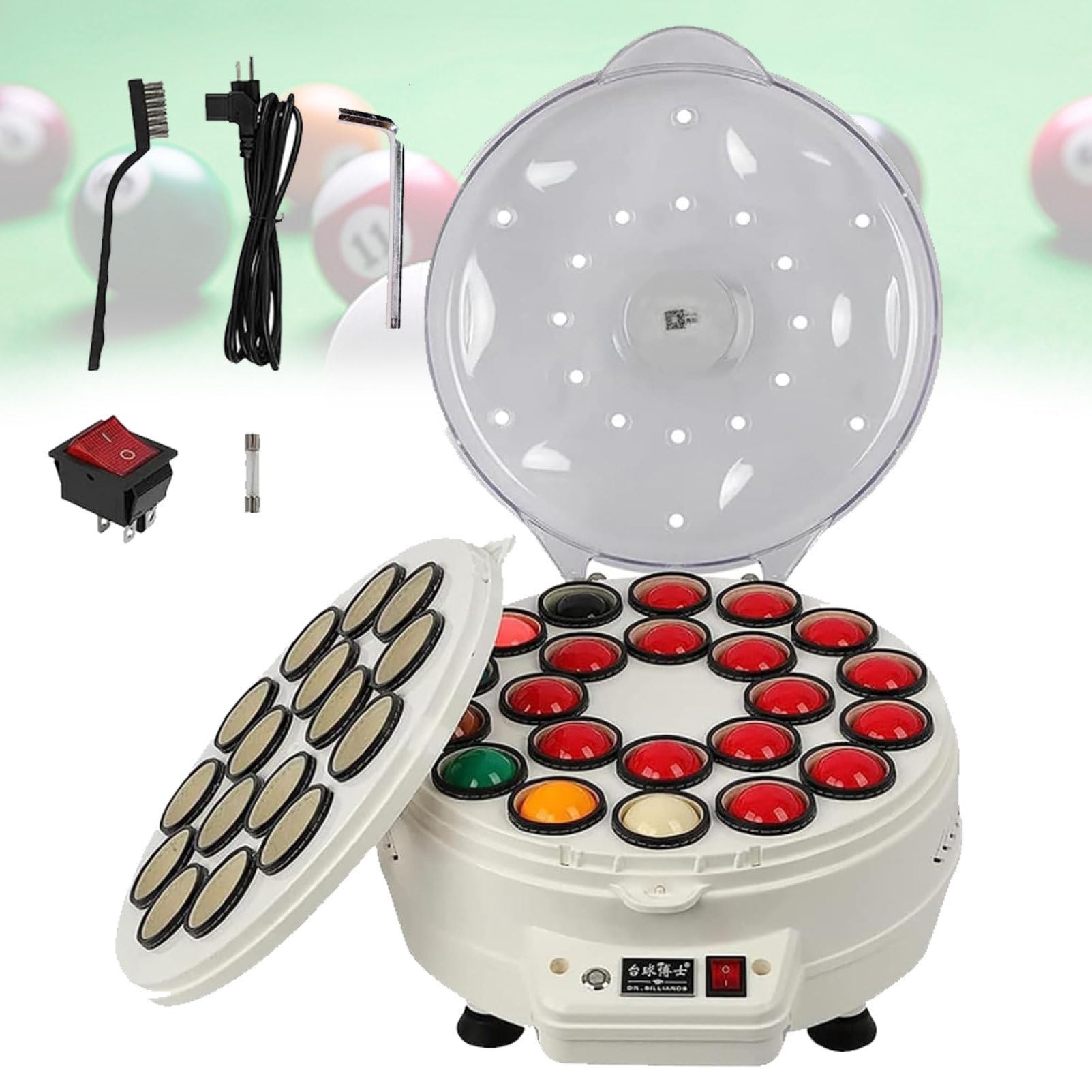 Máquina limpia bolas de billar automatizada para 16 y 22 esferas de juego 8