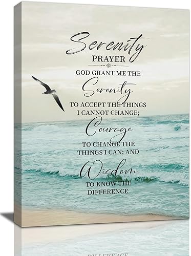 Lienzo decorativo con texto en inglés "God Grant Me The Serenity", póster con versículos bíblicos, regalos religiosos cristianos, obras de arte de