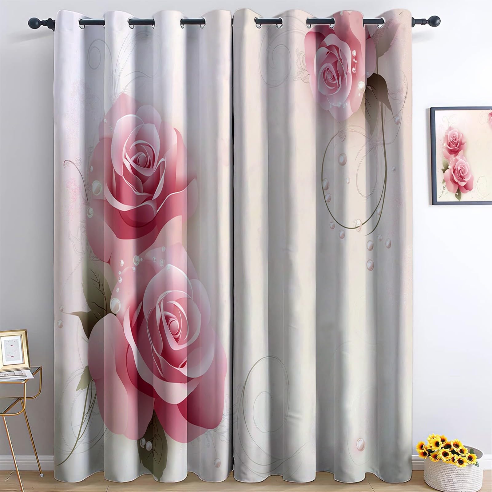 Rideaux occultants roses thermiques opaques pour isoler et assombrir la chambre de votre enfant
