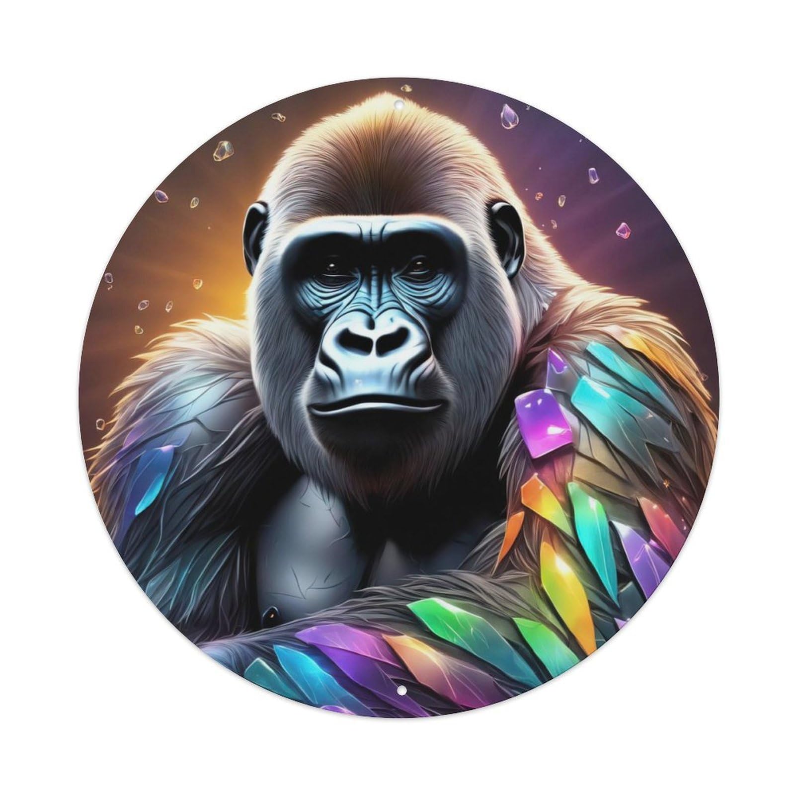 Animal Artwork The Mighty Orangutan Vintage Metal Tin Sign Plaque Wall Decor for Cafe, Club Bar, Office, Garden Metal Poster 8x8Inch