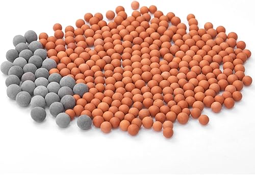 Miniatura 8 de Bolas de cuentas de filtración para cabezal de ducha con filtro, cuentas de piedra mineral para purificar agua (rojo, gris y blanco)