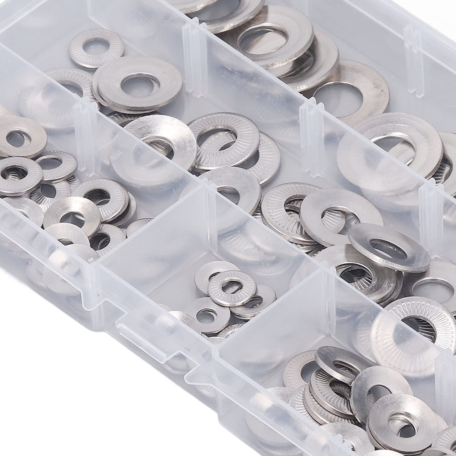 140Pcs 5 Types Conical knurled Spring Washer Bellevill e Washer Assortment Kit Stainless Steel Serrated Conical Spring Washer M4 M5 M6 M8 M10 Kit