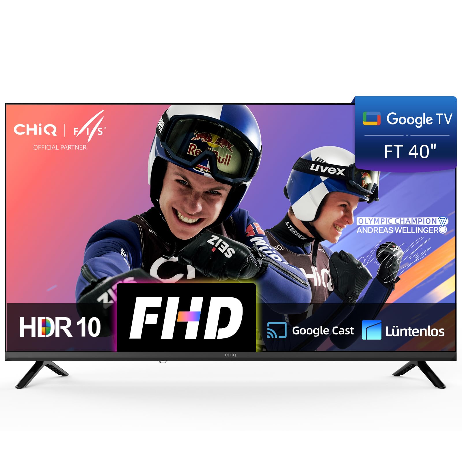 CHIQ 40 Zoll Google TV, Full HD, Smart Fernseher, HDR10&HLG, Dolby CHIQ 40 Zoll Google TV, Full HD, Smart Fernseher, HDR10&HLG, Dolby