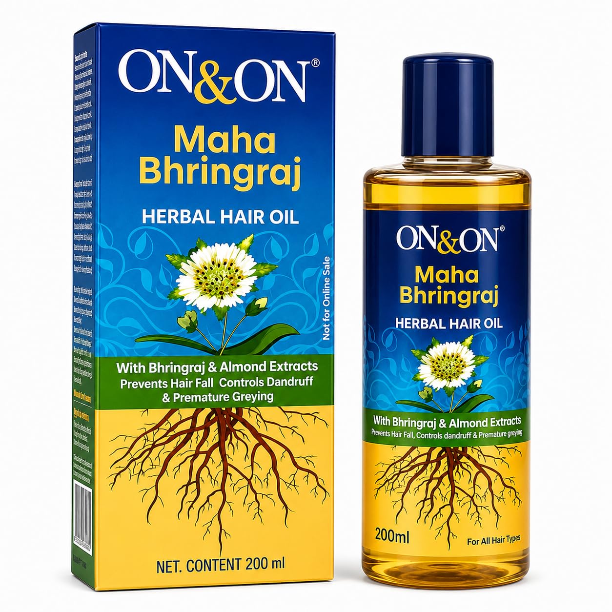 Maha Bhringraj Herbal Hair Oil - Nourishing & Strengthening Hair (Pack of 1, 200ml)-picture-20