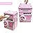 Cargooy Mini ATM Piggy Bank ATM Machine Best Gift for Kids,Electronic Code Piggy Bank Money Counter Safe Box Coin Bank for Boys Girls Password Lock Case (Light Pink)