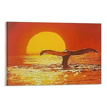 ラッセン　ロマンスオブザシー　夕日　サンセット　クジラ　風景　版画　額入り ラッセン ロマンスオブザシー 夕日 サンセット クジラ 風景 版画