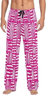 Pantalones de descanso para hombre, estilo moderno, color rosa, con bolsillos
